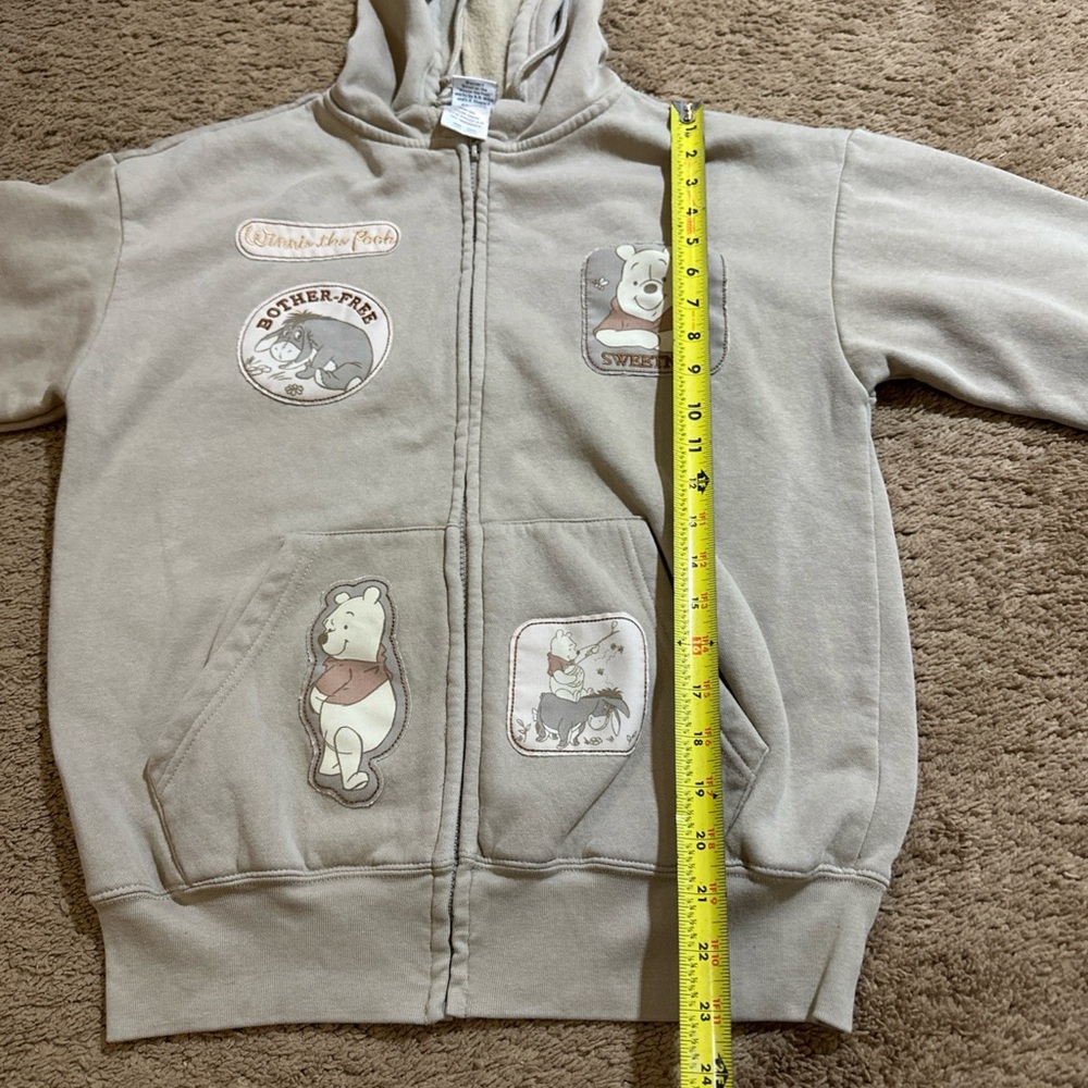 Disney Winnie The Pooh Women’s Full Zip Character Hooded Jacket Oversized XS - Picture 9 of 10